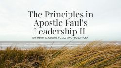 The Principles in Apostle Pauls Leadership II