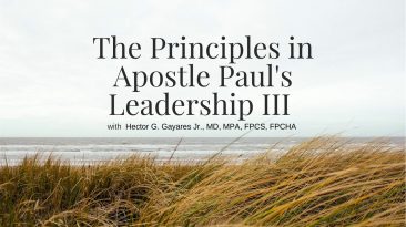 The Principles in Apostle Pauls Leadership III